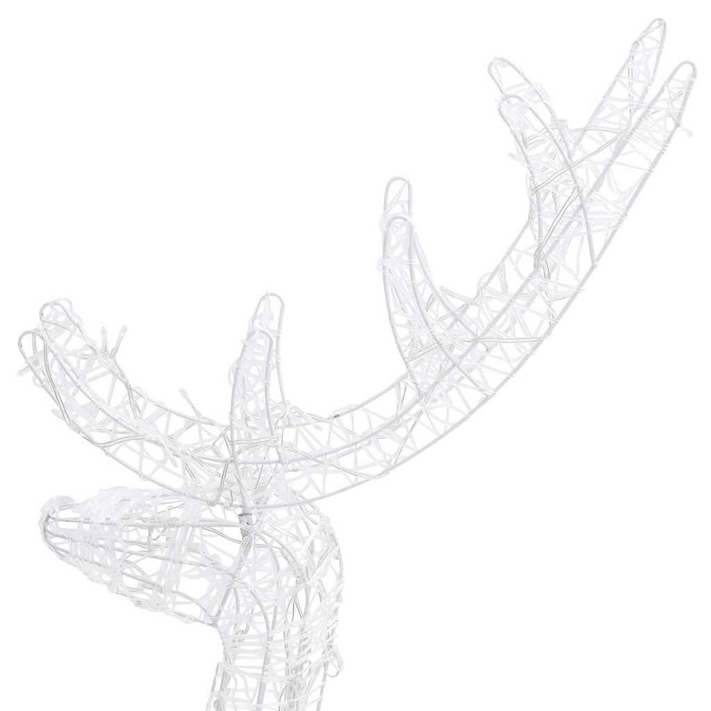 Acrylic Reindeer Christmas Decorations 2 pcs 128 cm Warm White