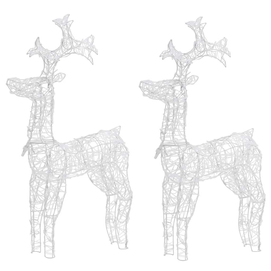 Reindeer Christmas Decorations 2 pcs 60x16x100 cm Acrylic