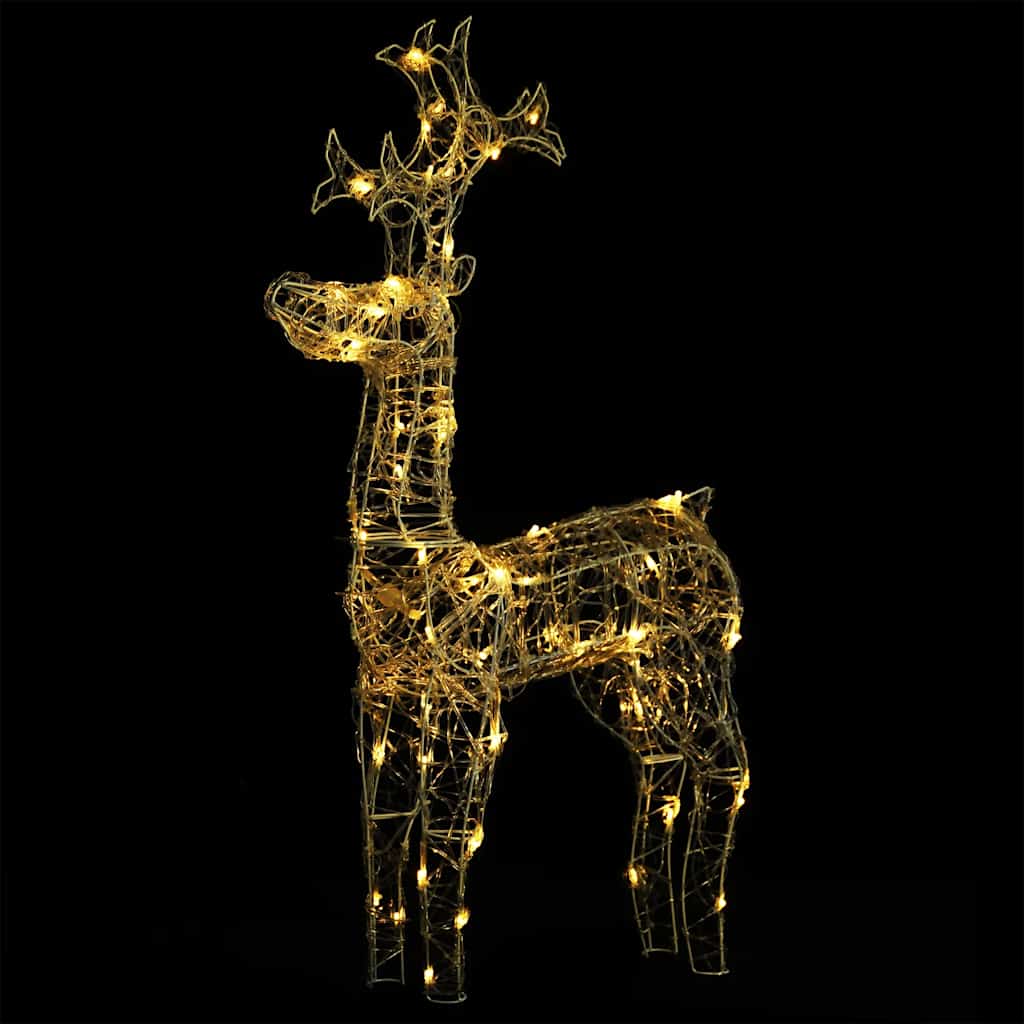 Reindeer Christmas Decorations 3 pcs 60x16x100 cm Acrylic