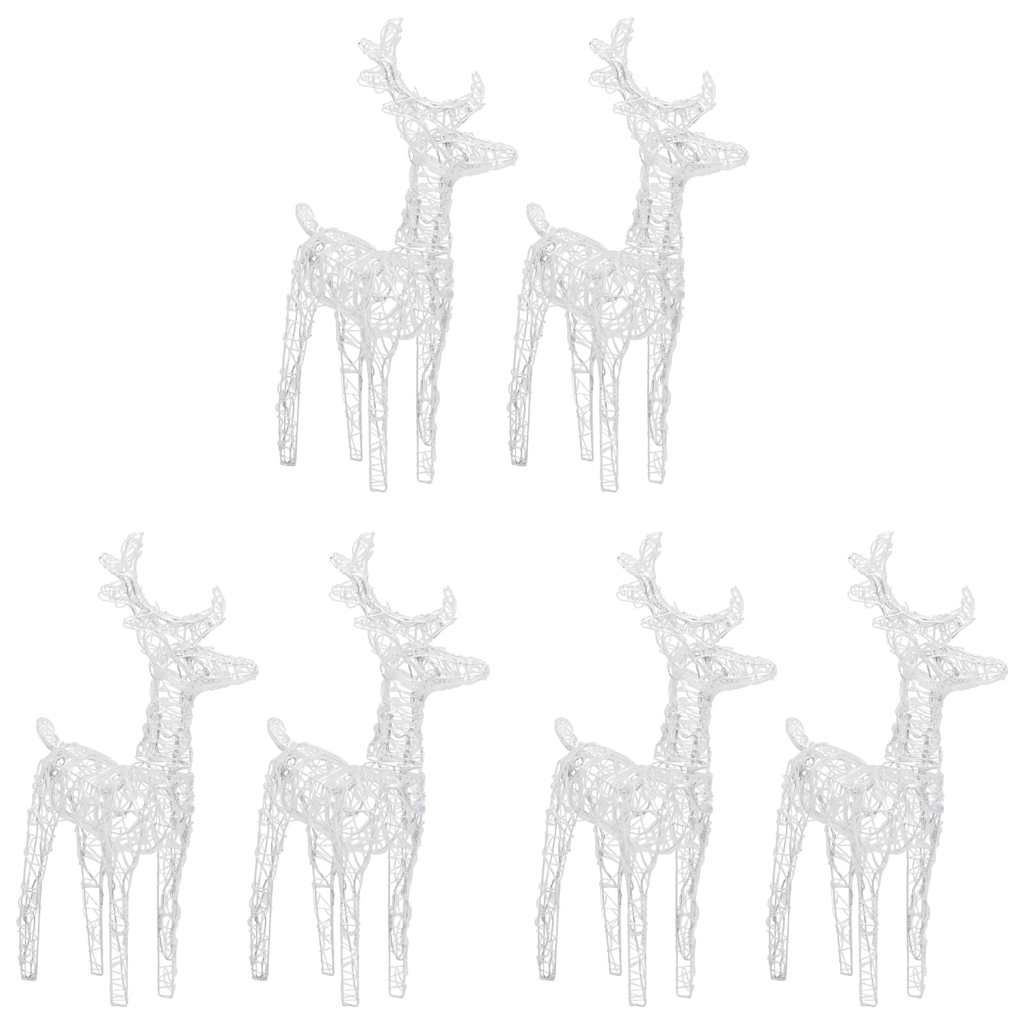 Christmas Reindeers 6 pcs Warm White 240 LEDs Acrylic