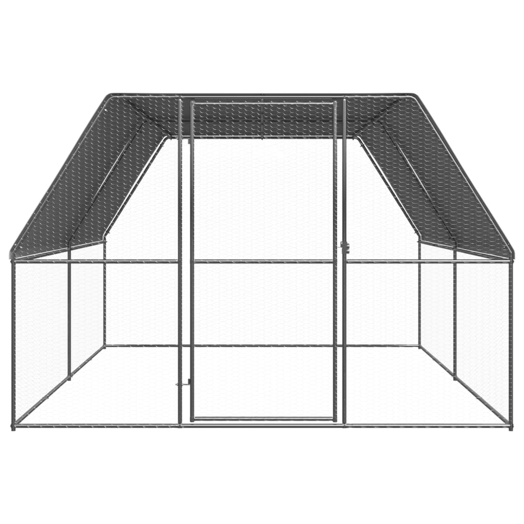 Outdoor Chicken Cage 3x4x2 m Galvanised Steel
