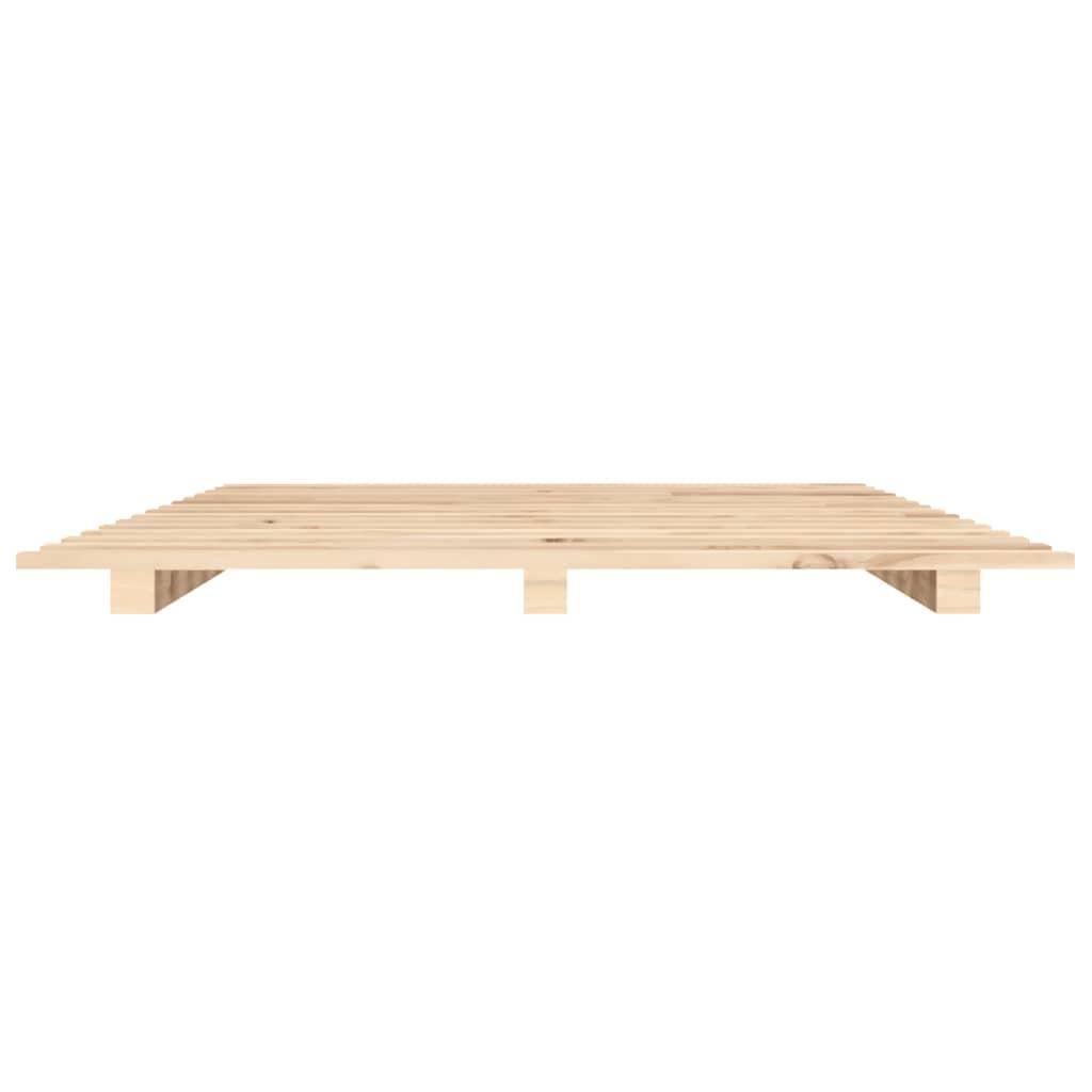 Bed Frame without Mattress 135x190 cm Solid Wood Pine