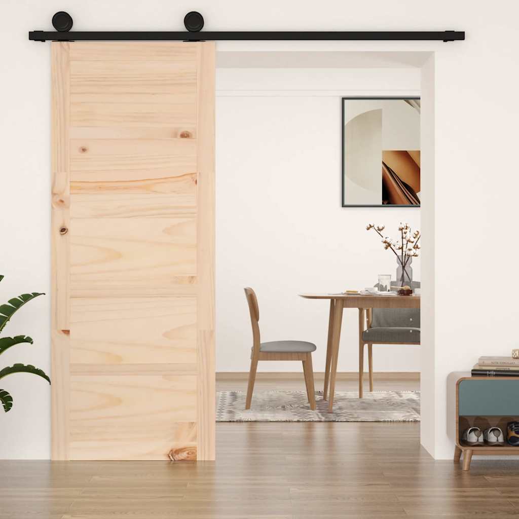 Barn Door 80x1.8x204.5 cm Solid Wood Pine