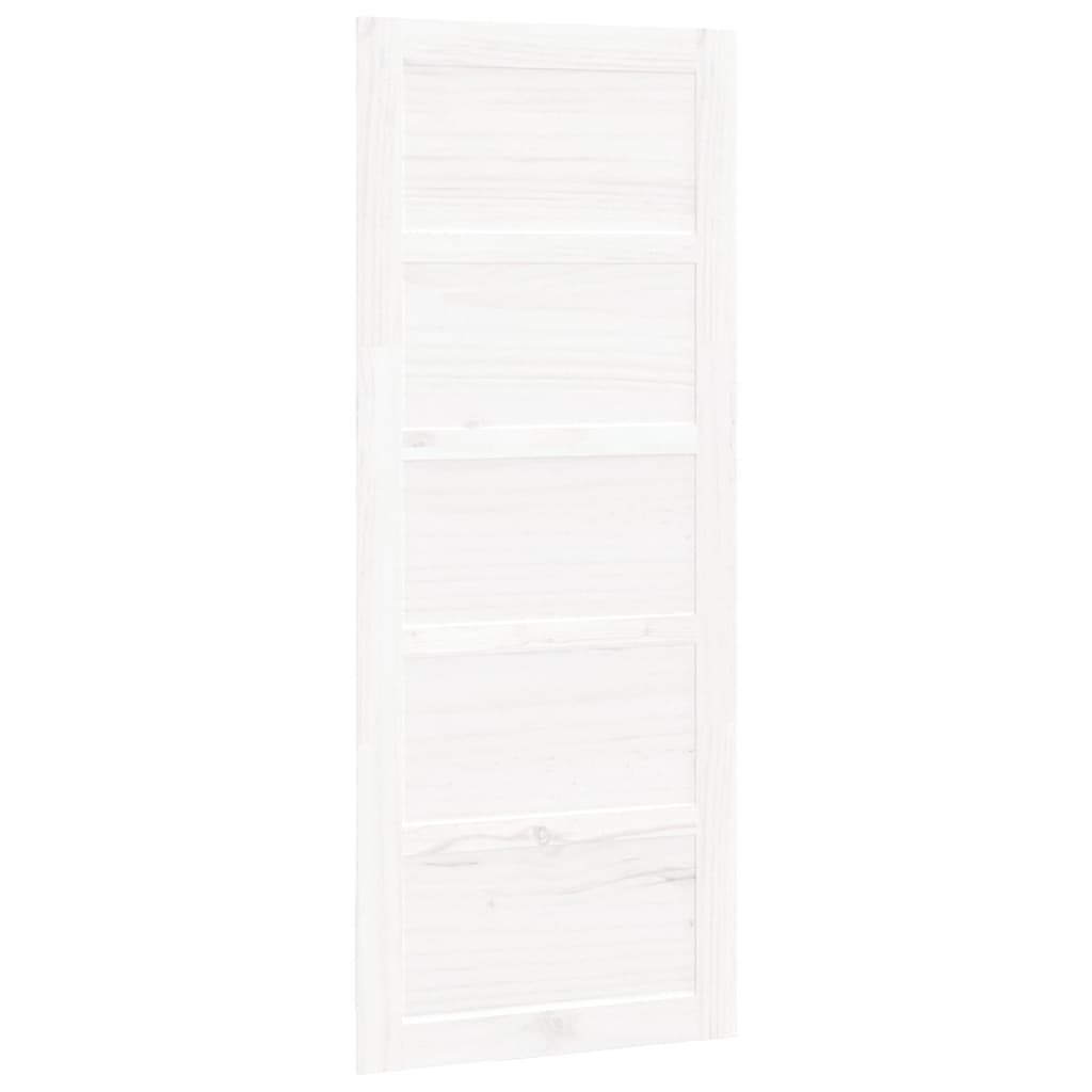 Barn Door White 80x1.8x204.5 cm Solid Wood Pine