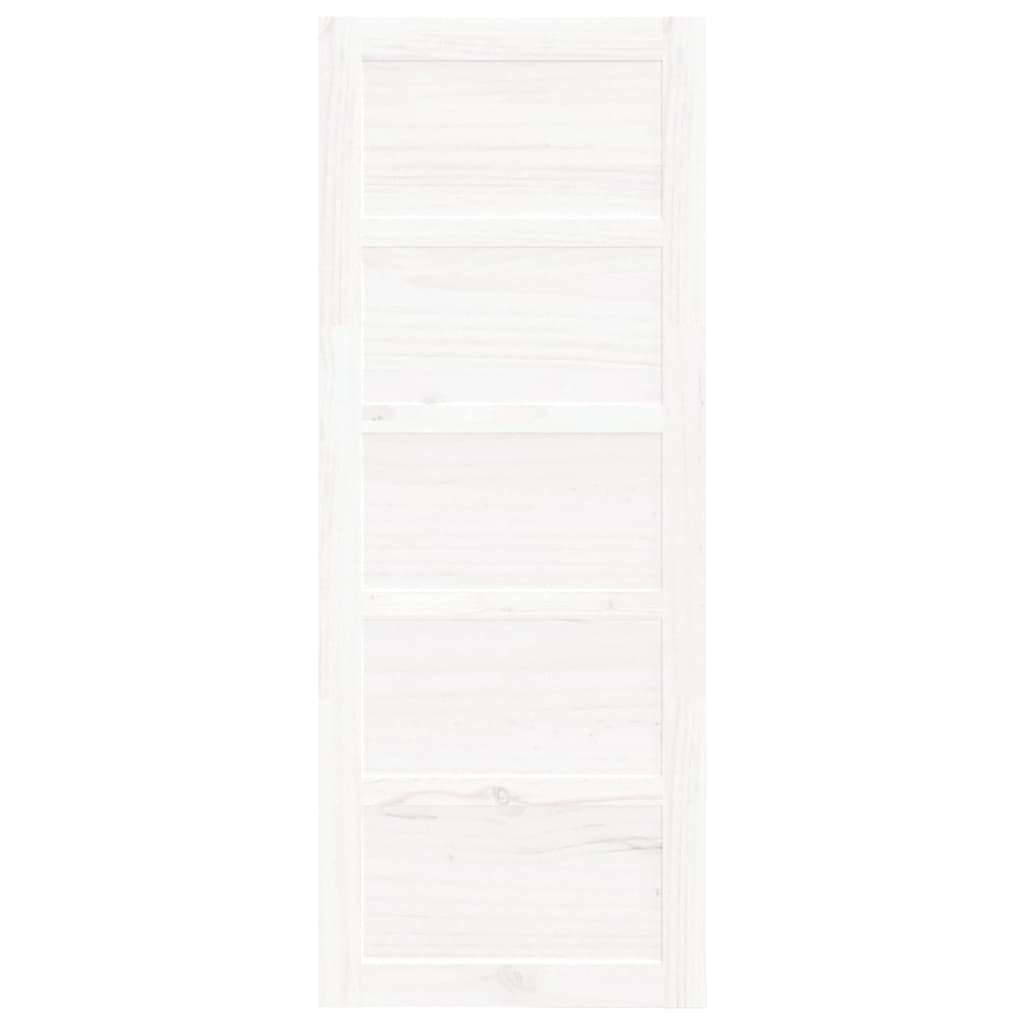 Barn Door White 80x1.8x204.5 cm Solid Wood Pine