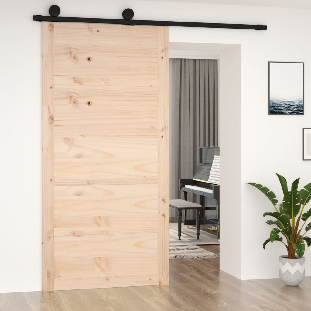 Barn Door 100x1.8x204.5 cm Solid Wood Pine