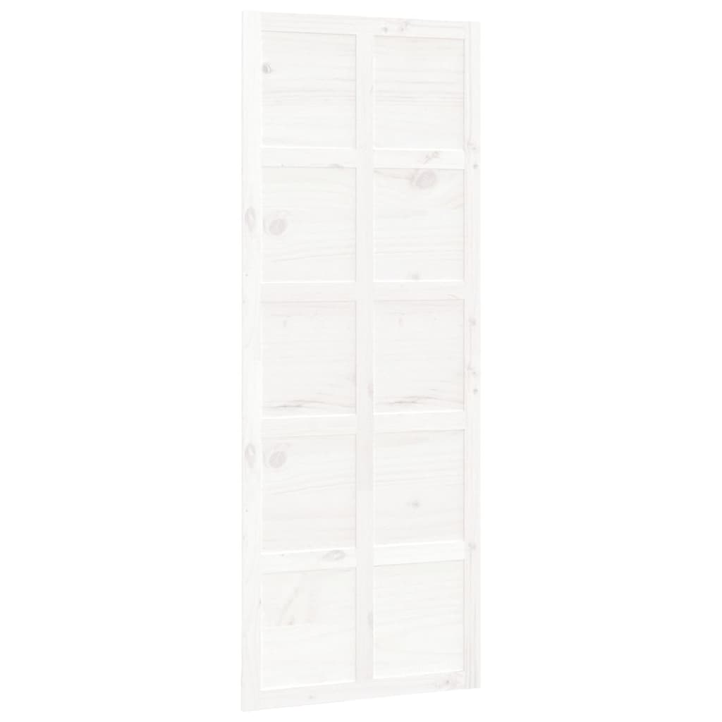 Barn Door White 80x1.8x214 cm Solid Wood Pine