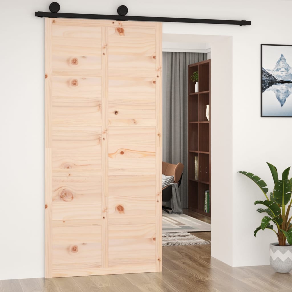 Barn Door 100x1.8x214 cm Solid Wood Pine