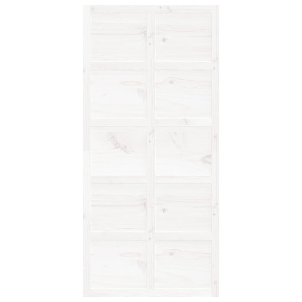 Barn Door White 100x1.8x214 cm Solid Wood Pine