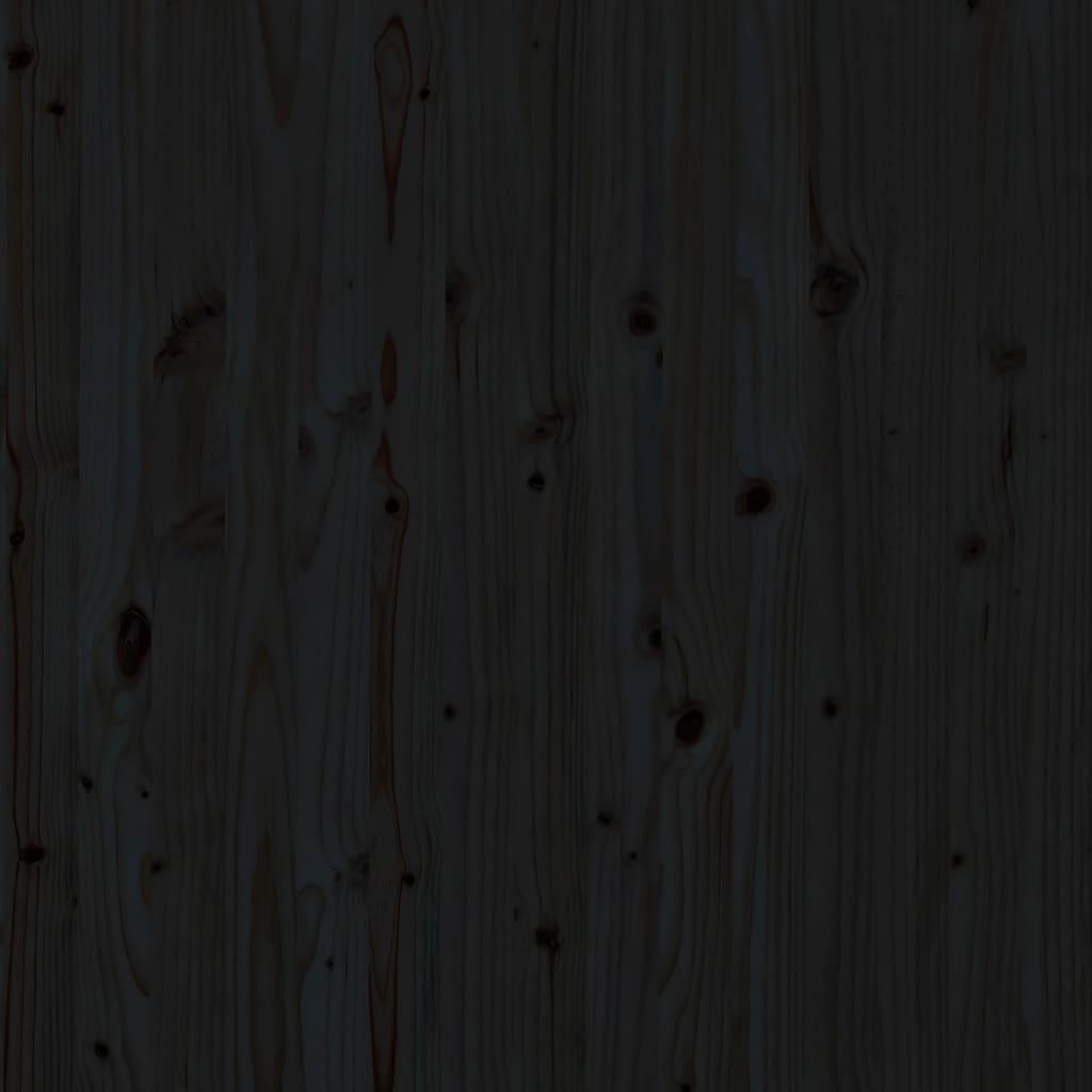 Wall Headboard Black 96 cm Solid Wood Pine
