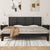 Wall Headboard Black 186 cm Solid Wood Pine