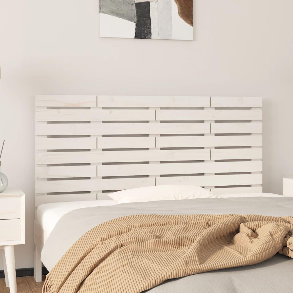 Wall Headboard White 141 cm Solid Wood Pine