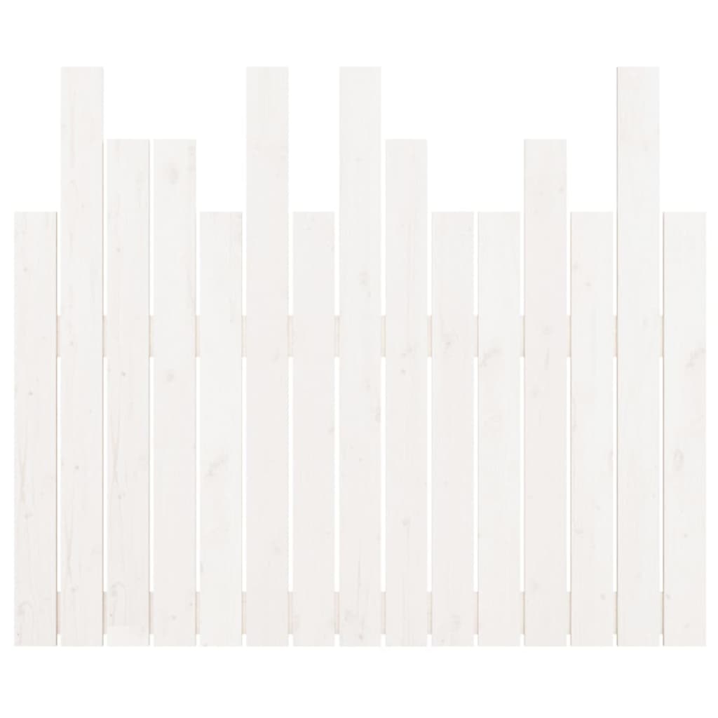 Wall Headboard White 95.5 cm Solid Wood Pine