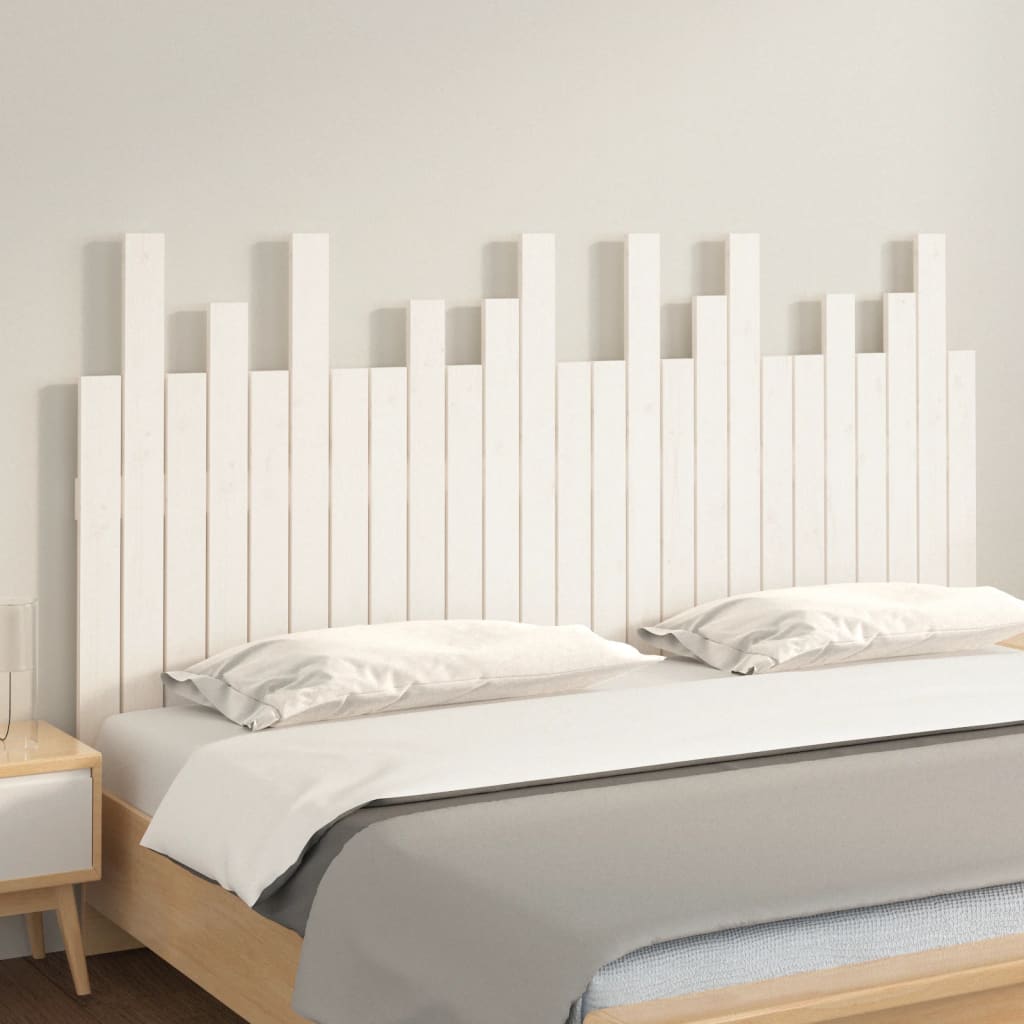 Wall Headboard White 159.5 cm Solid Wood Pine