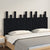 Wall Headboard Black 159.5 cm Solid Wood Pine