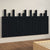 Wall Headboard Black 159.5 cm Solid Wood Pine