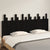 Wall Headboard Black 185 cm Solid Wood Pine