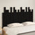 Wall Headboard Black 140 cm Solid Wood Pine