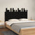 Wall Headboard Black 140 cm Solid Wood Pine