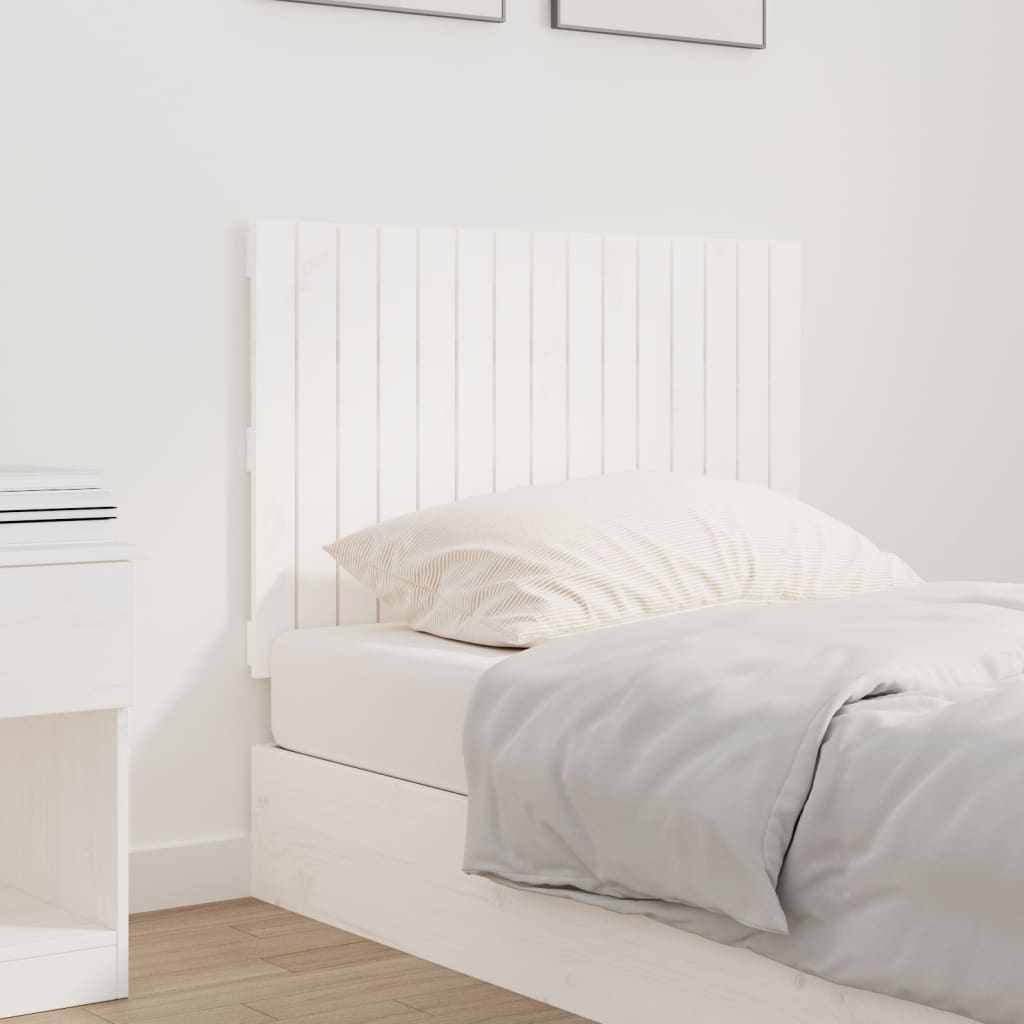 Wall Headboard White 95.5 cm Solid Wood Pine