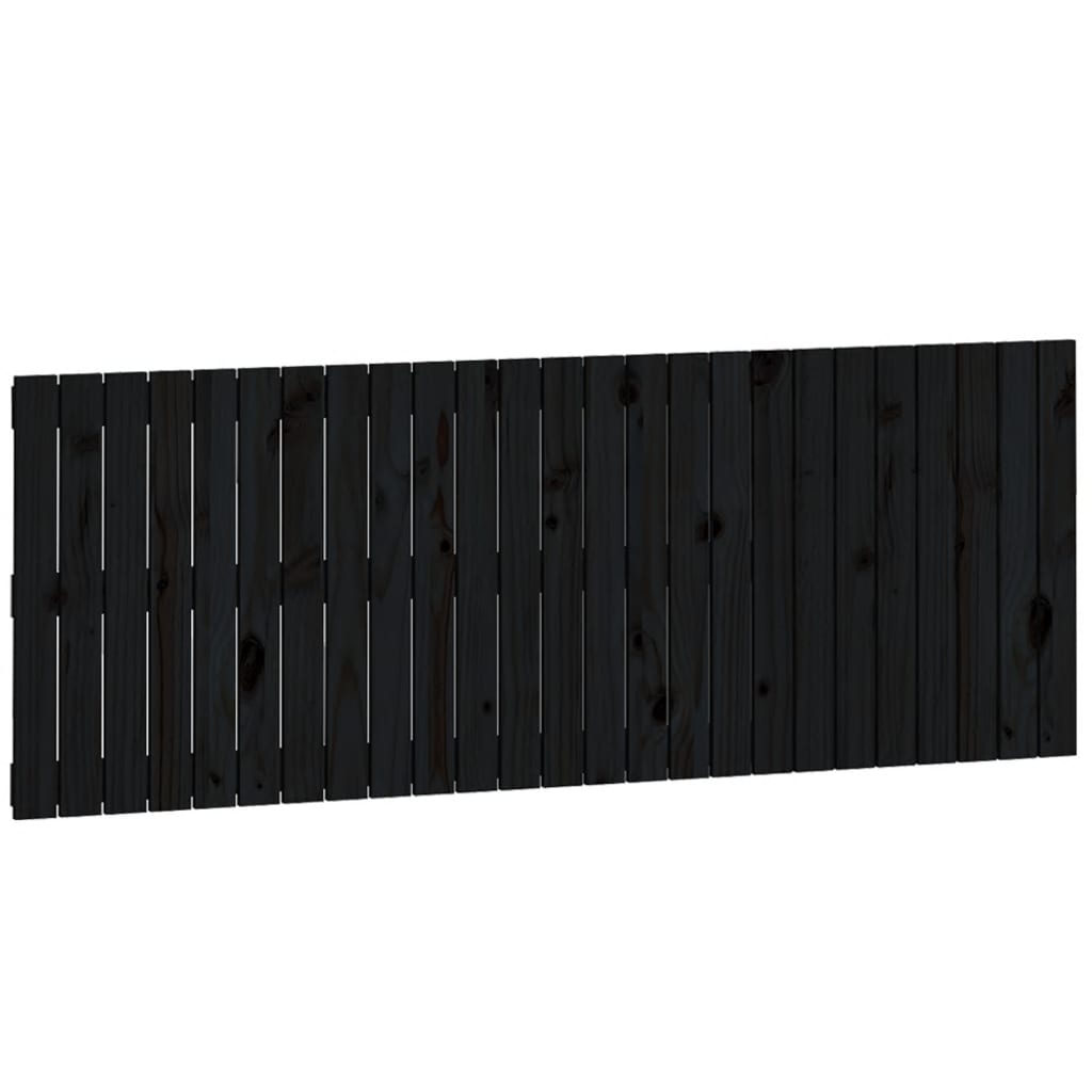 Wall Headboard Black 159.5 cm Solid Wood Pine