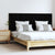 Wall Headboard Black 159.5 cm Solid Wood Pine