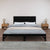 Wall Headboard Black 185 cm Solid Wood Pine