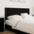 Wall Headboard Black 140 cm Solid Wood Pine