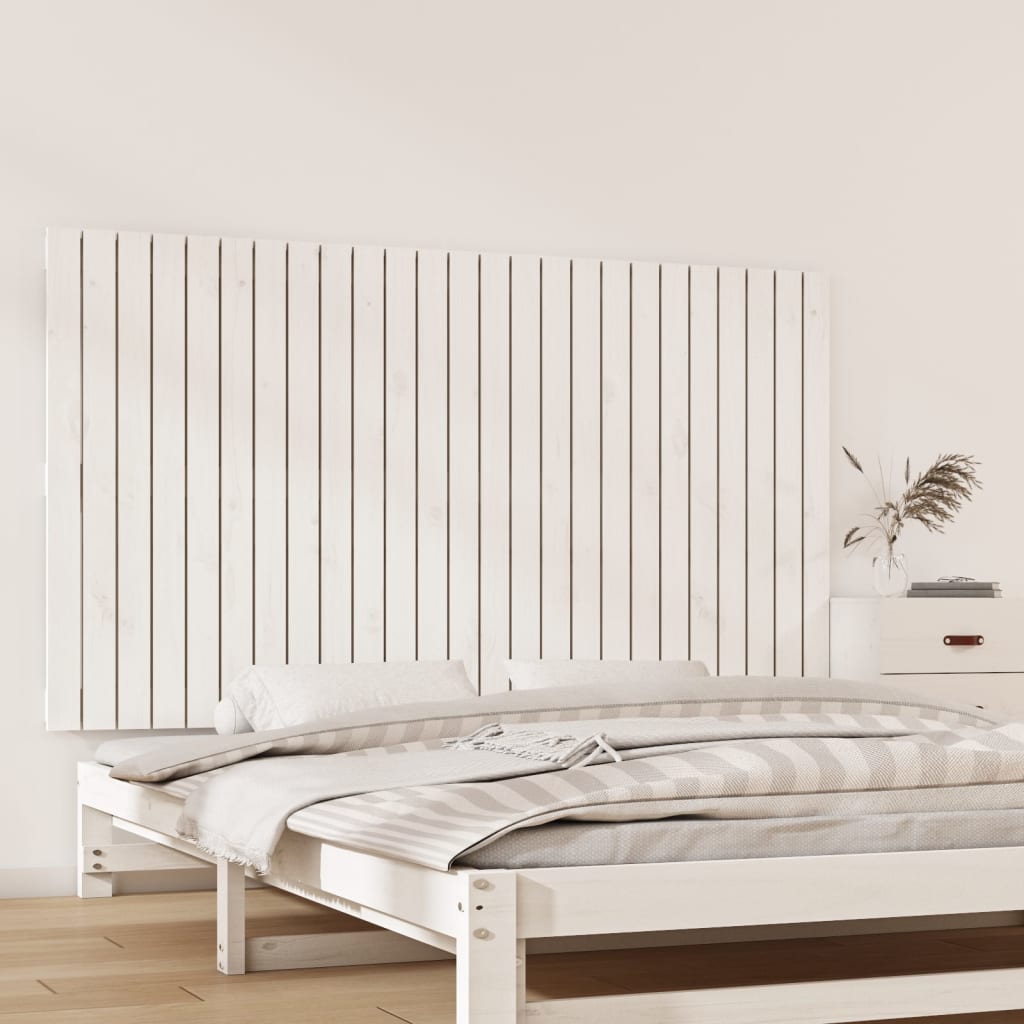 Wall Headboard White 159.5 cm Solid Wood Pine