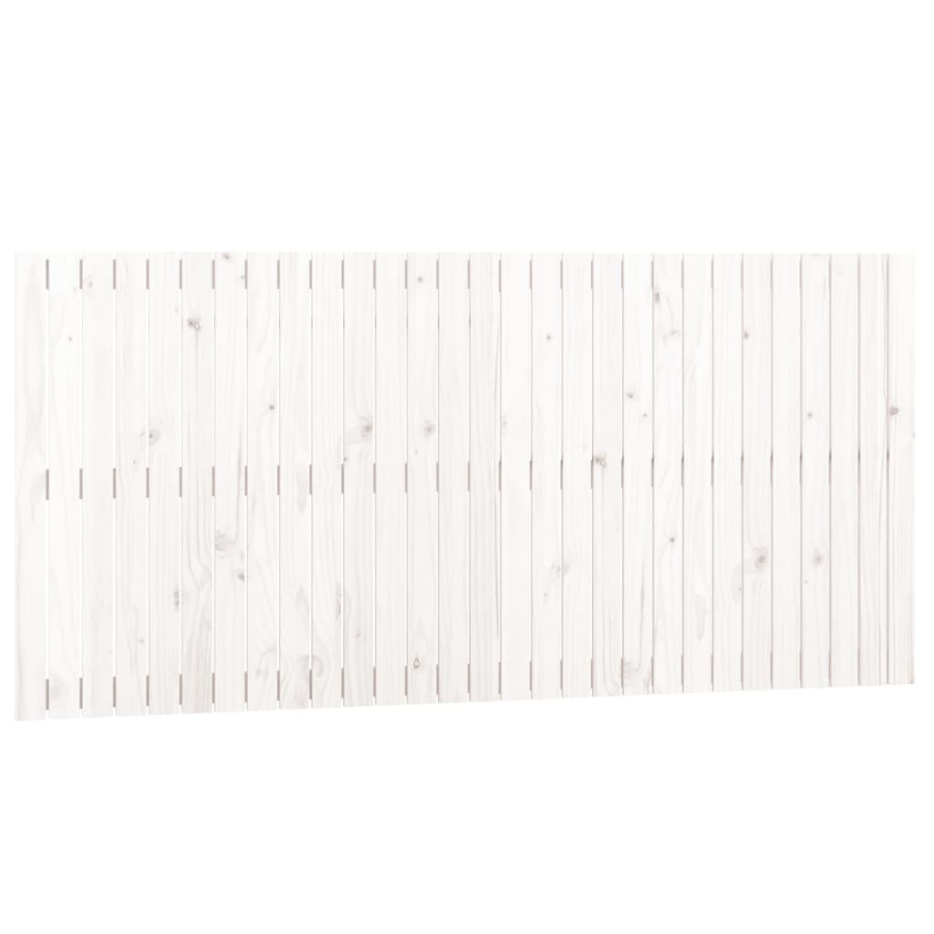 Wall Headboard White 185 cm Solid Wood Pine