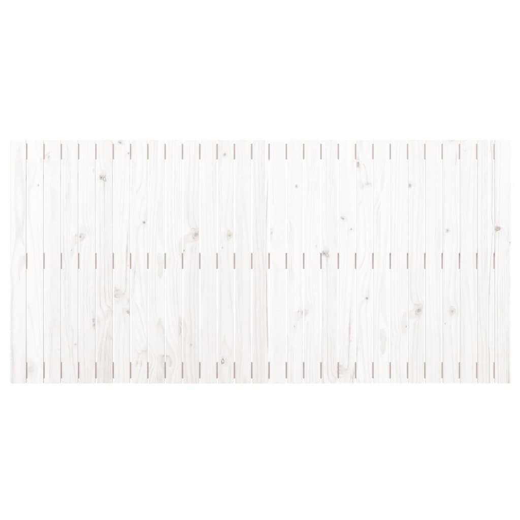 Wall Headboard White 185 cm Solid Wood Pine