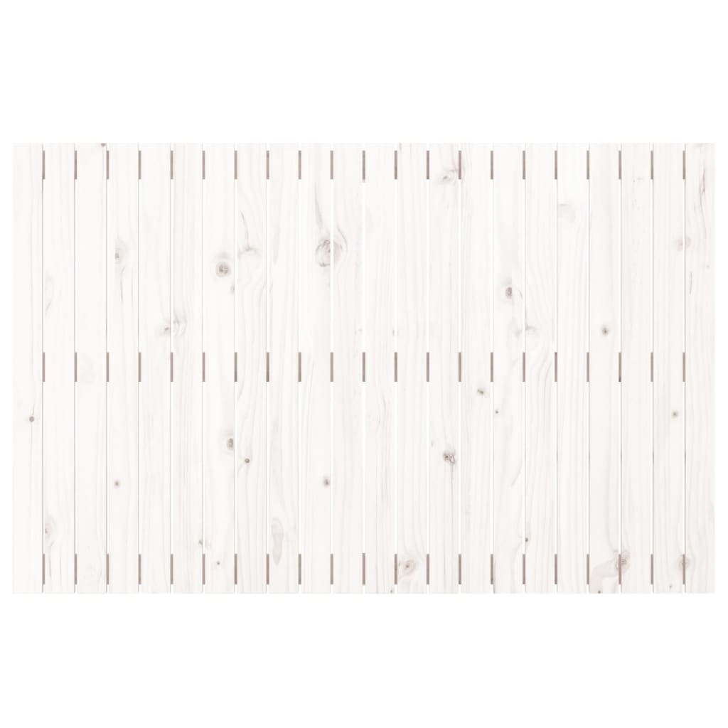 Wall Headboard White 140 cm Solid Wood Pine