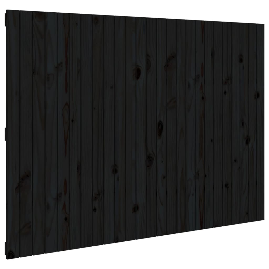 Wall Headboard Black 159.5 cm Solid Wood Pine