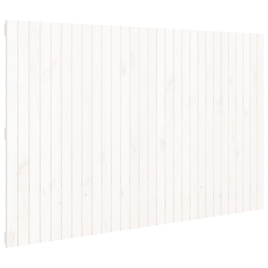 Wall Headboard White 185 cm Solid Wood Pine