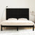 Wall Headboard Black 185 cm Solid Wood Pine