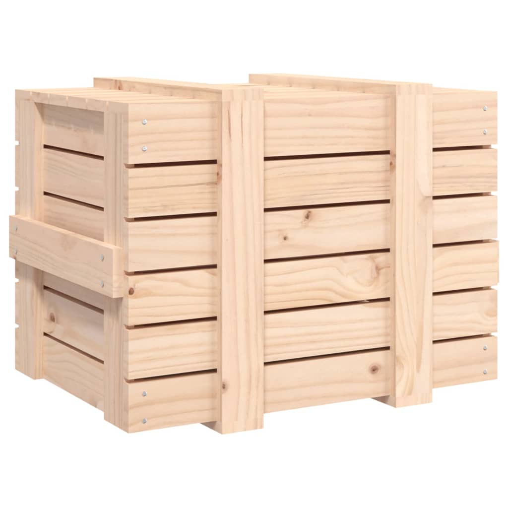 Storage Box 58x40.5x42 cm Solid Wood Pine