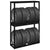 Tire Rack Black 120x40x180 cm Solid Wood Pine