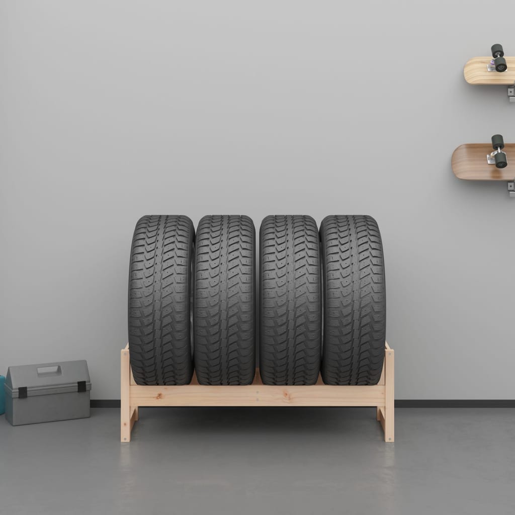 Tire Rack 120x40x40 cm Solid Wood Pine