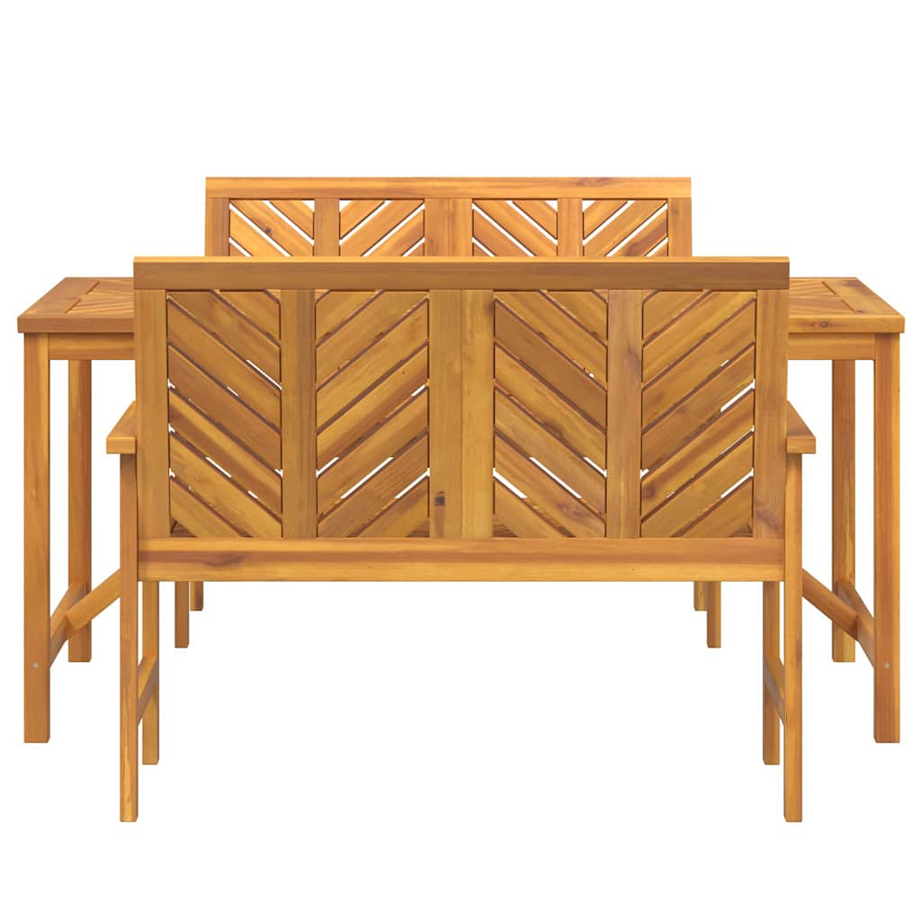 Garden Dining Set 3 pcs Brown Solid Acacia Wood