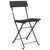 Folding Bistro Chairs 2 pcs Black Poly Rattan and Steel