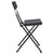 Folding Bistro Chairs 2 pcs Black Poly Rattan and Steel