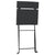 Folding Bistro Chairs 2 pcs Black Poly Rattan and Steel