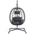 Hanging Egg Chair with Cushion Anthracite Poly Rattan&Steel