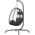 Hanging Egg Chair with Cushion Anthracite Poly Rattan&Steel