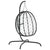 Hanging Egg Chair with Cushion Anthracite Poly Rattan&Steel