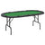 10-Player Folding Poker Table Green 207x106x76 cm