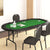 10-Player Folding Poker Table Green 207x106x76 cm