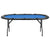 10-Player Folding Poker Table Blue 207x106x76 cm