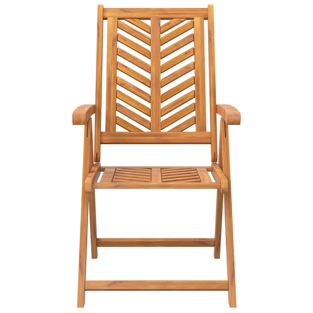 Reclining Garden Chairs 2 pcs Solid Wood Acacia