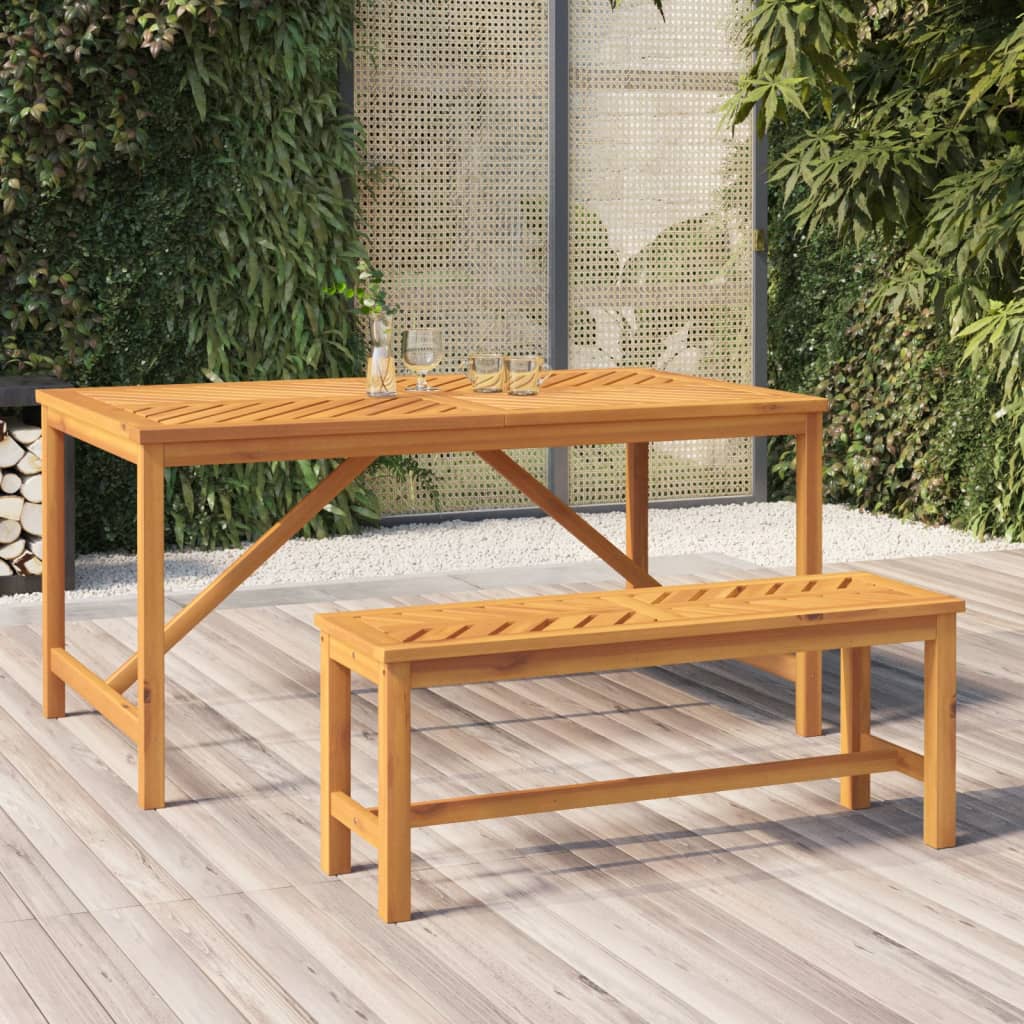 Garden Bench 110 cm Solid Wood Acacia